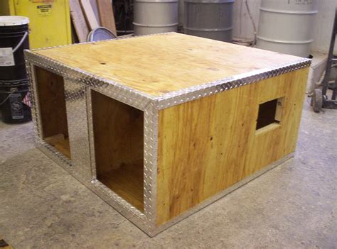 homemade metal dog box|homemade dog boxes for trucks.